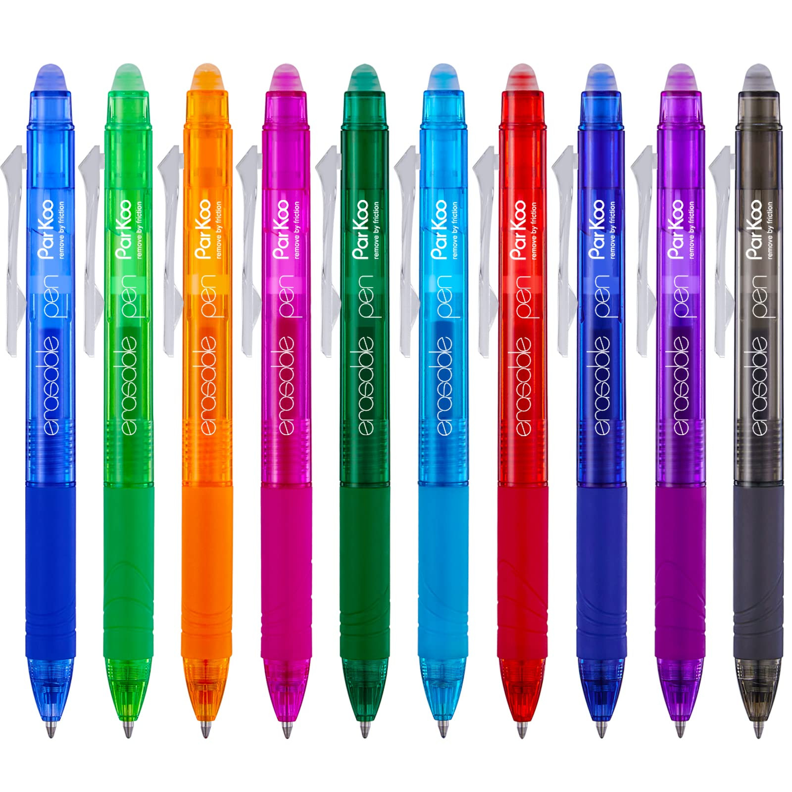 ParKoo Retractable Erasable Gel Pens Clicker, Fine Point 0.7mm, Assorted Color Inks for Drawing W... | Amazon (US)