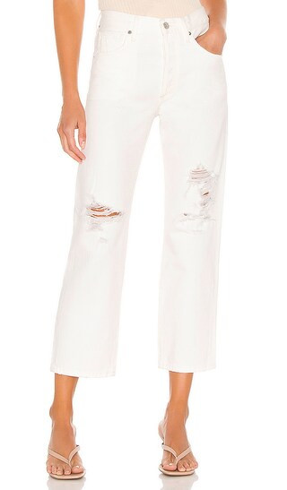 Emery High Rise Relaxed Crop in Moonstone | Revolve Clothing (Global)