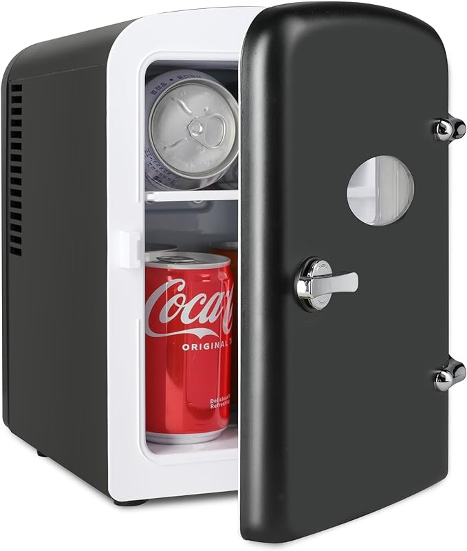 Simple Deluxe 4L Portable Mini Fridge Warmer and Cooler Six 12oz Cans Compact Refrigerator, 100% ... | Amazon (US)
