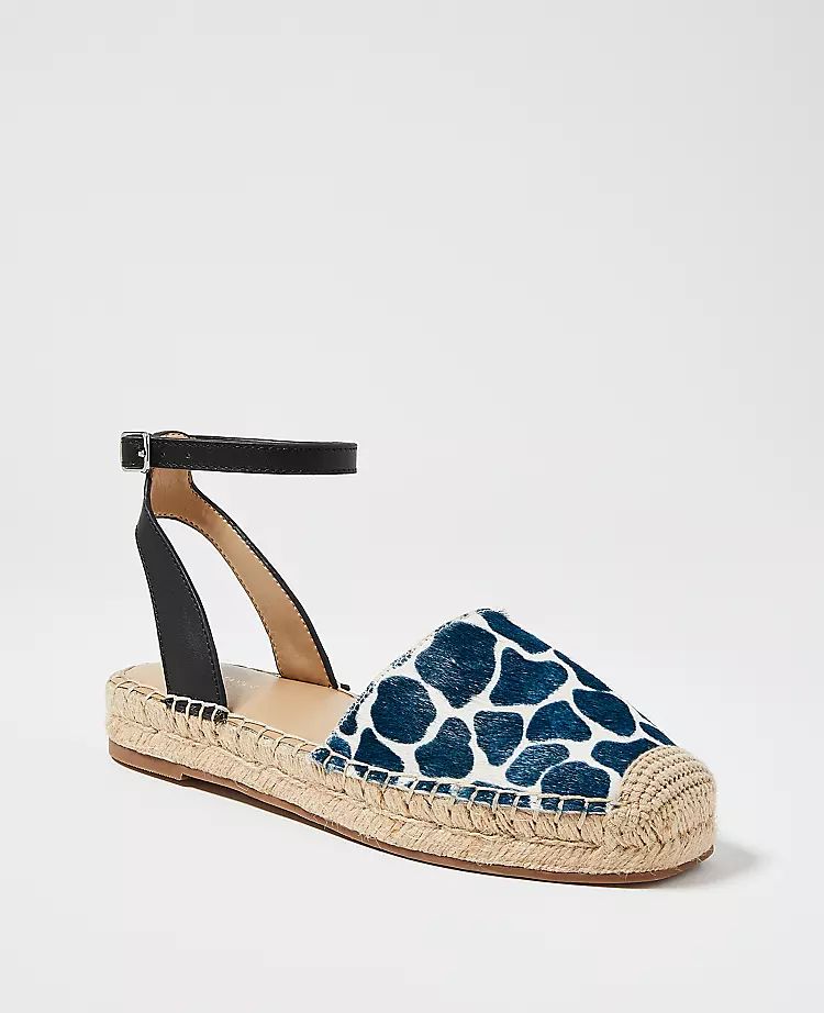 Isabella Giraffe Print Haircalf Espadrille Flats | Ann Taylor | Ann Taylor (US)