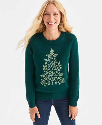 Style & Co Petite Whimsy Long Sleeve Sweater, Macy's Exclusive - Macy's | Macy's