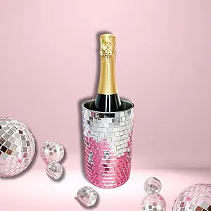Sip & Shimmer Disco Ball Wine Chiller Bucket - Wine and Champagne Cooler - Wine Accessories - Dis... | Amazon (US)