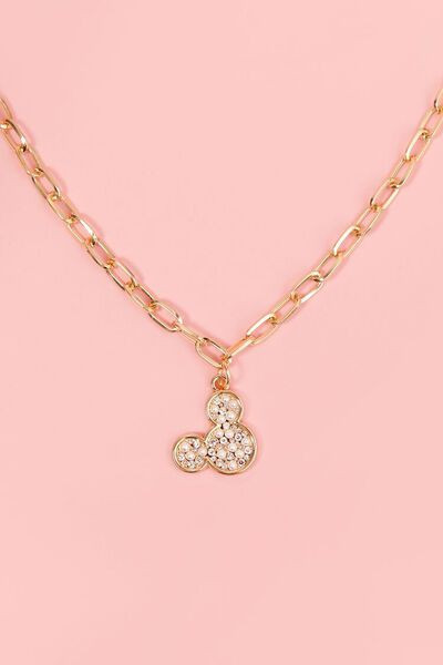 Disney Faux Pearl & Rhinestone Mickey Mouse Necklace | Forever 21 | Forever 21 (US)