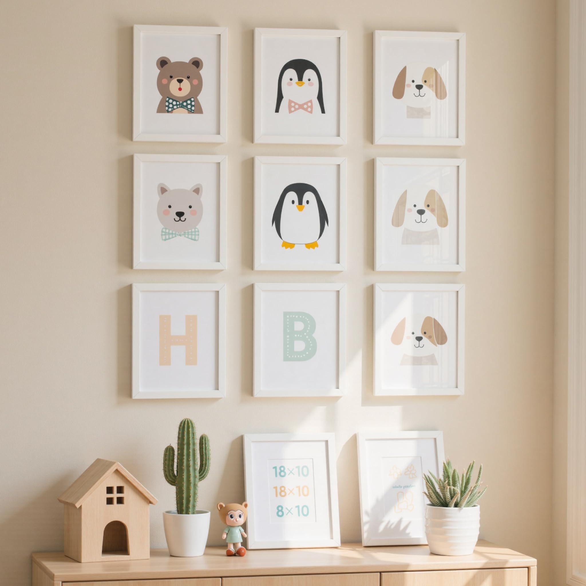 HappyHapi 8x10 Picture Frame Set of 6, 8x10 White Picture Frame Display Pictures 5x7 with Mat or 8x10 Without Mat. Wall Hanging Photo Frame or Tabletop Display Gallery Frame (White) | Amazon (US)