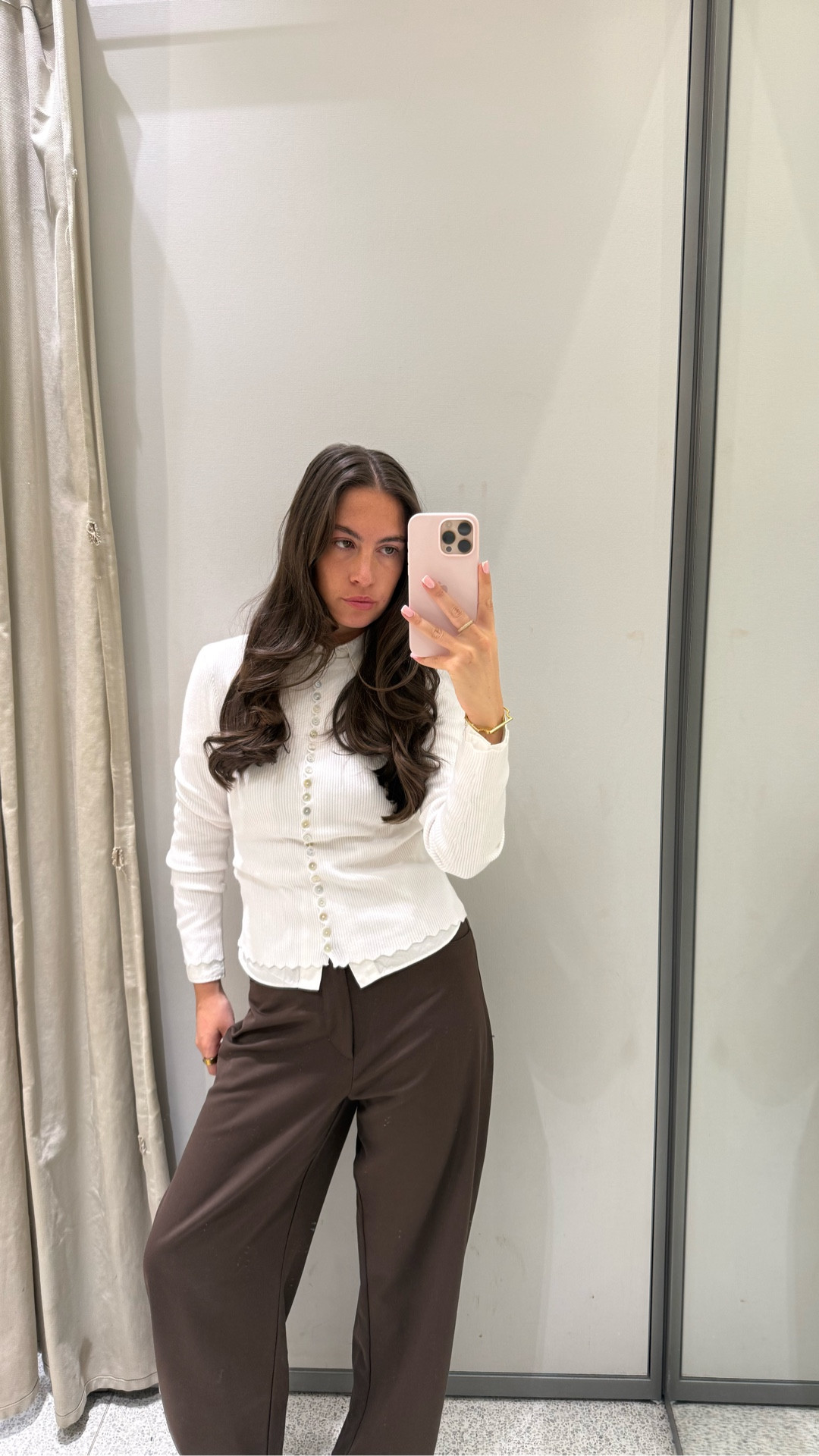 Staple workwear pieces - shirt - brown trousers - knitwear - new in 

#LTKworkwear #LTKFashionMonth #LTKstyletip