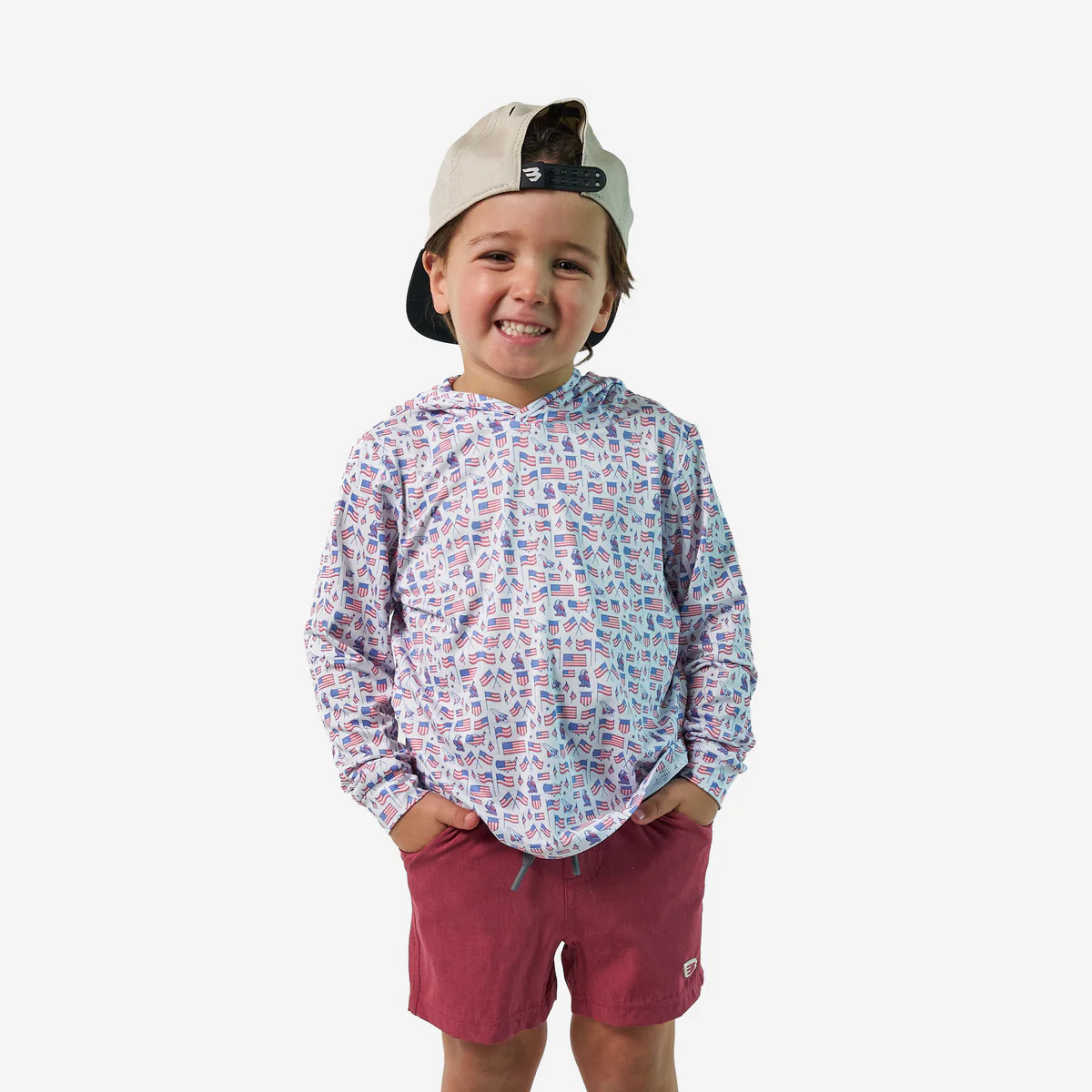 Youth Performance Hoodie - Old Glory | BURLEBO