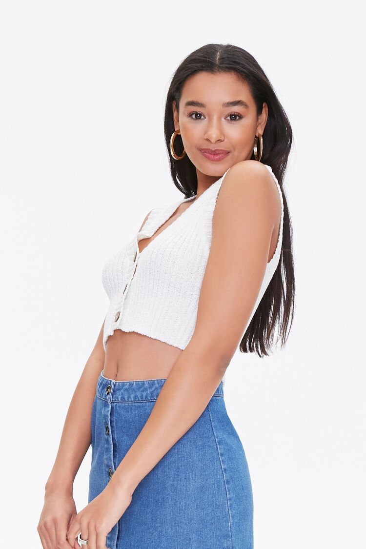 Cropped Sweater-Knit Vest | Forever 21 (US)