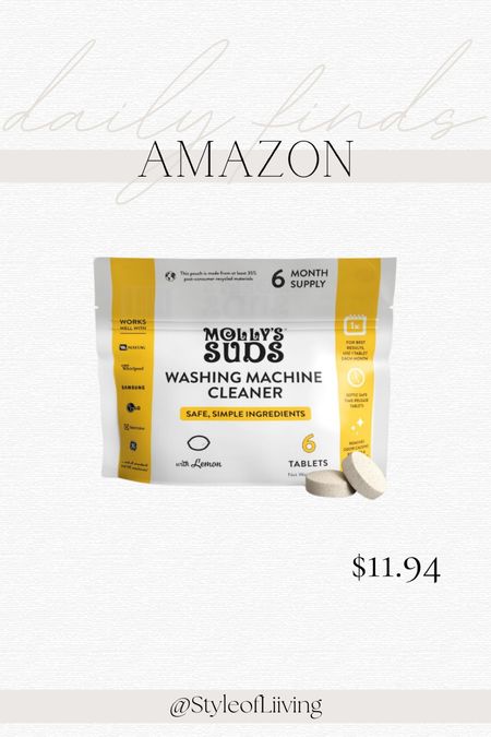 Washing machine cleaner from Amazon! Safe, clean, six month supply. Less than $15! 

#LTKhome #LTKfindsunder50 #LTKfamily