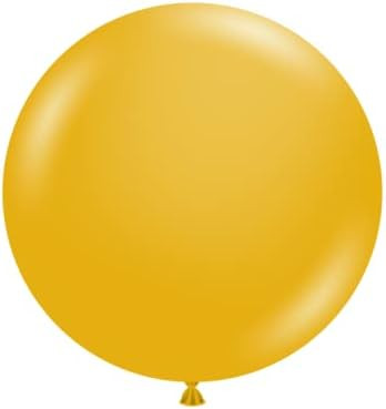 11" Tuf Tex Mustard Latex Balloons (100 Bag) | Amazon (US)