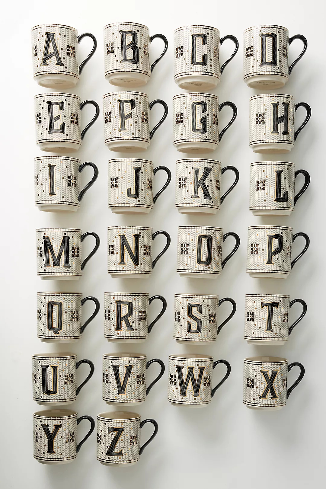 The Bistro Tile Stoneware Mug: Monogram Edition | Anthropologie (US)
