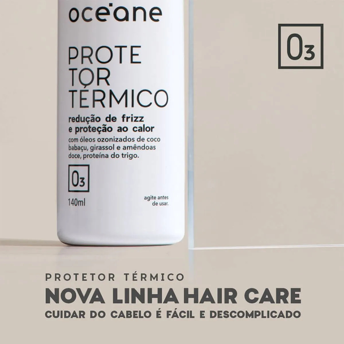 Protetor Térmico Capilar Textura Leve 140 ml - Maquiagens e cosméticos Océane: Pincéis, palet... | Oceane (BR)