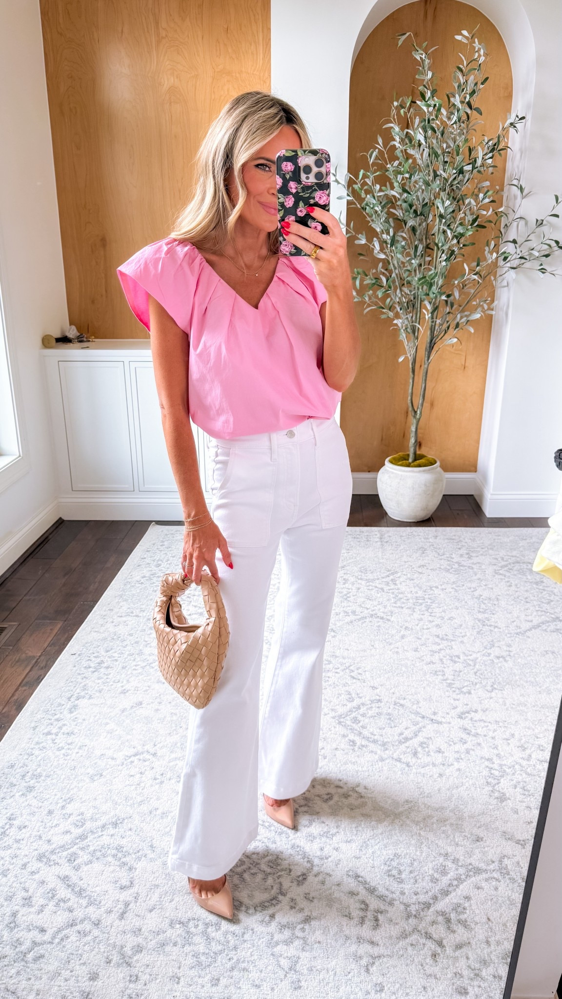 White flare jeans perfect for spring / wearing 0 short (I’m 5’3”)

#LTKOver40 #LTKPetite #LTKSaleAlert