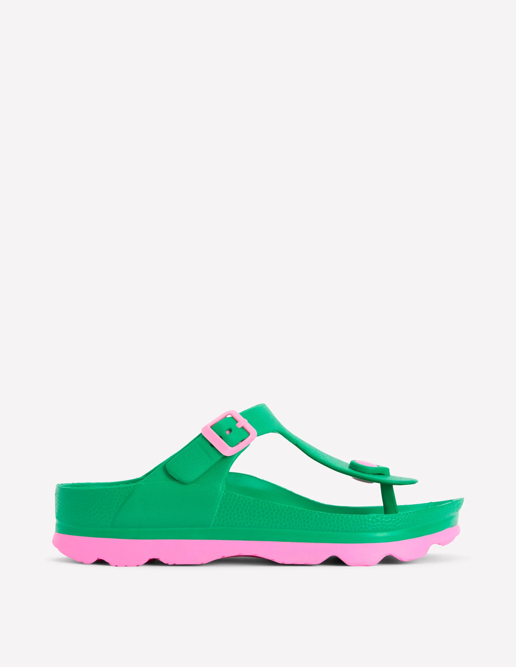 Lyla Toe Post Sandals-Green/Pink | Boden (US)