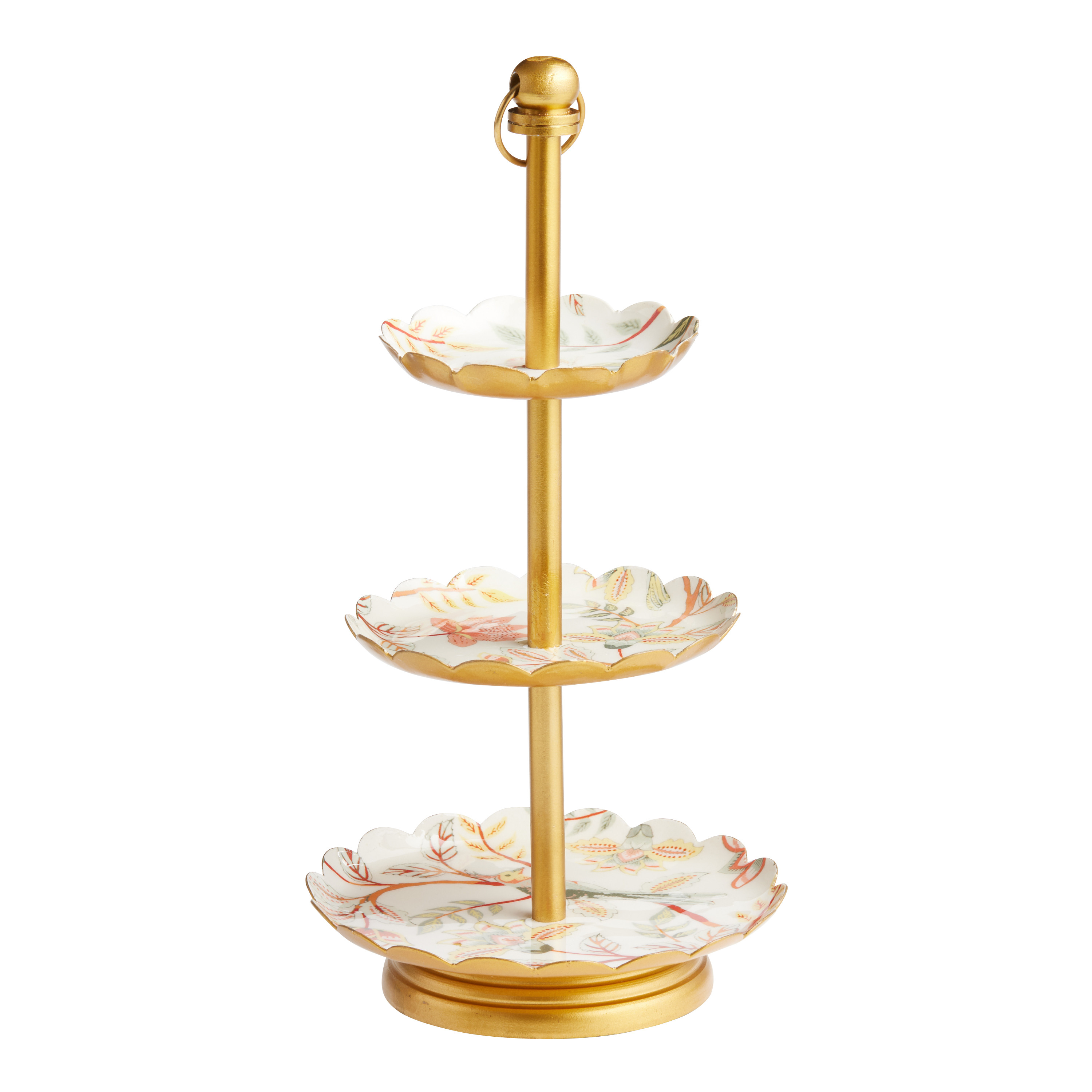 Gold Metal Birds 3 Tier Jewelry Stand | World Market
