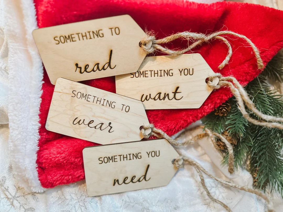 Present Tags Christmas Gift Tag Something You Wear Want - Etsy | Etsy (US)