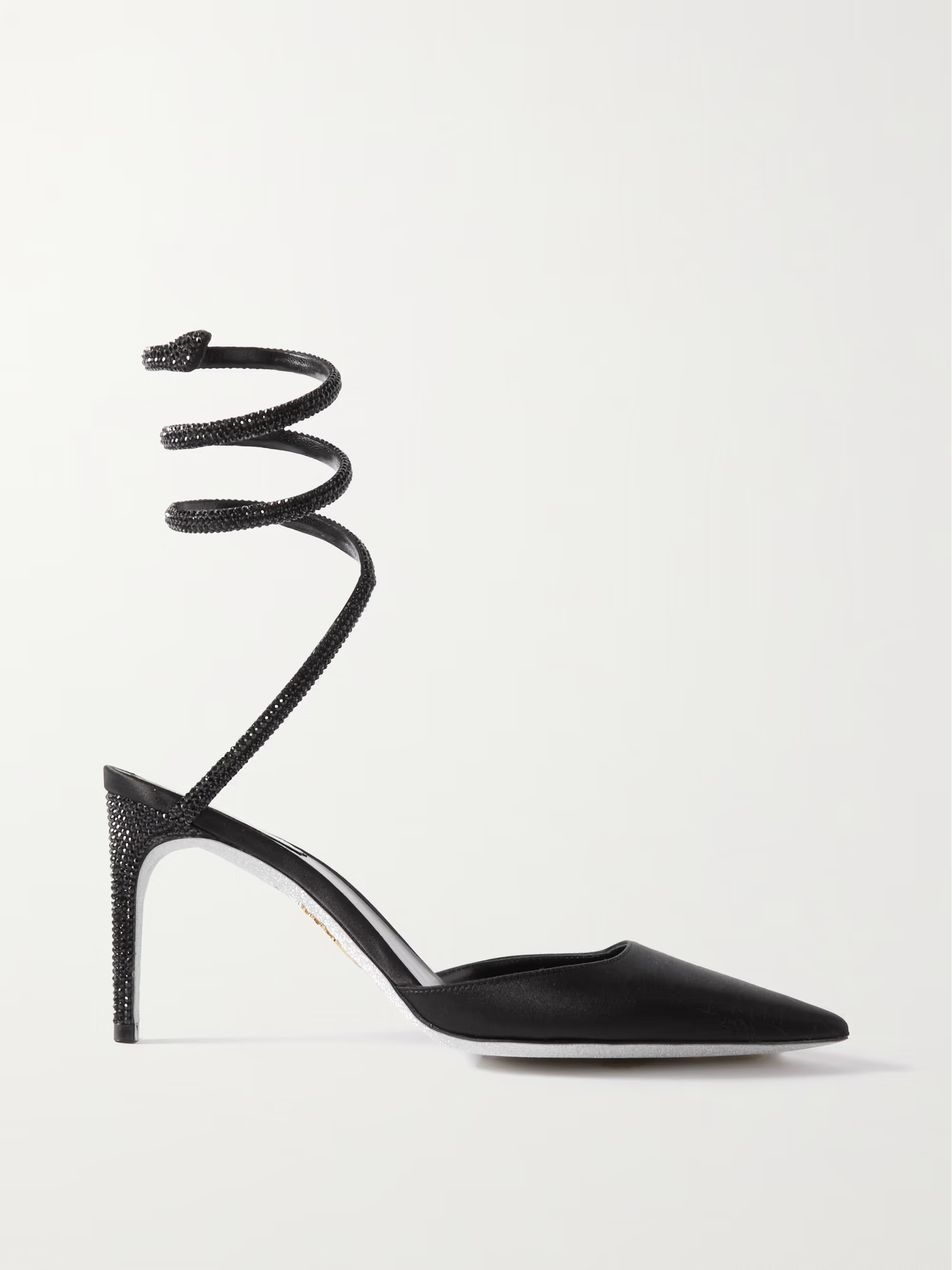 Crystal-embellished satin sandals | NET-A-PORTER (UK & EU)
