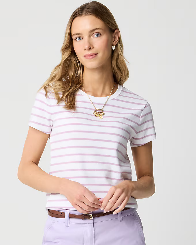Striped Essential short-sleeve crewneck tee | J.Crew Factory