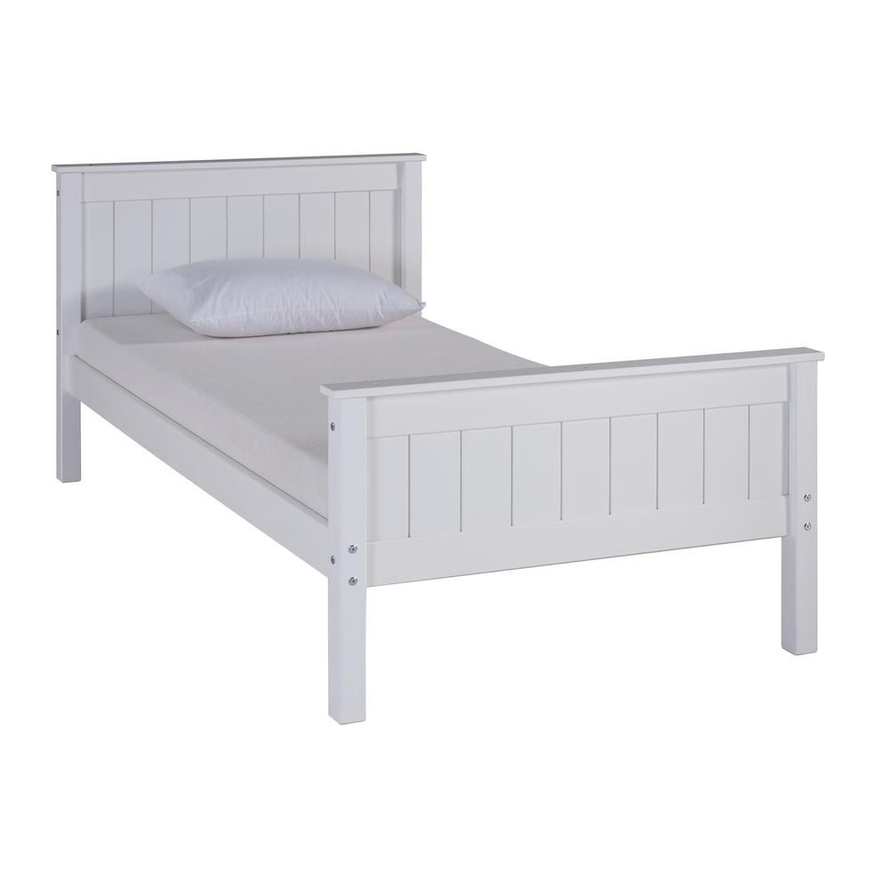 Alaterre Furniture Harmony White Twin Bed | The Home Depot
