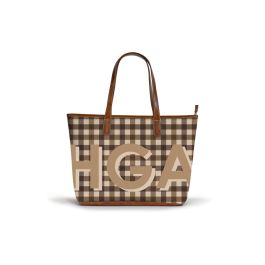 Savannah Zippered Tote - Monogram Stripe | Barrington Gifts