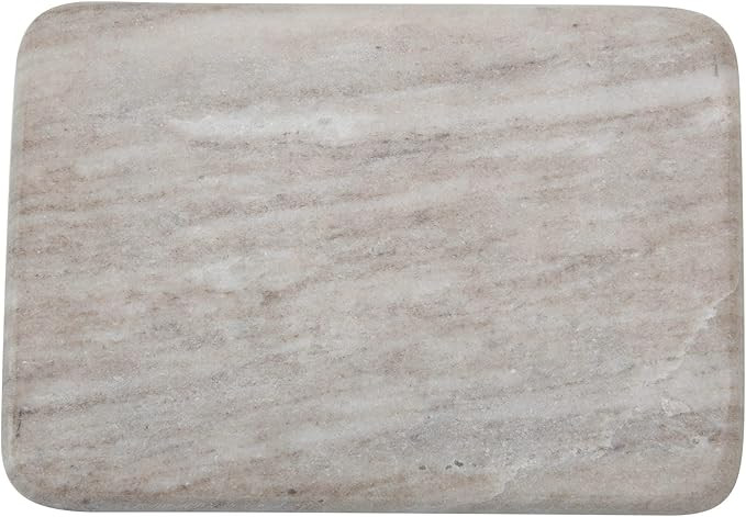 Creative Co-Op Contemporary Reversible Cheese Cutting Board, 10" x 7", Beige & White | Amazon (US)