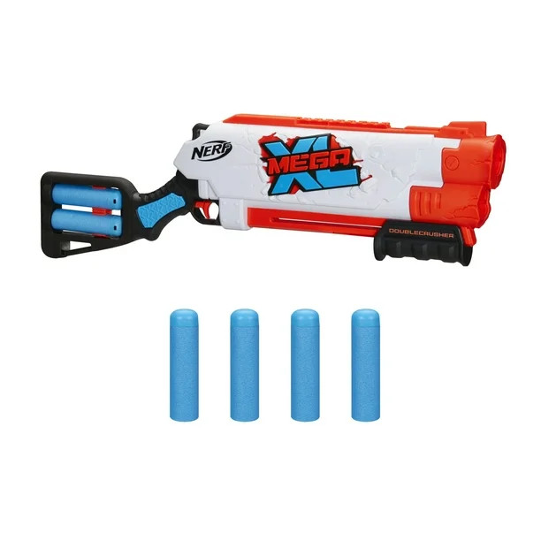 Nerf Mega XL Double Crusher Blaster, 4 Mega XL Whistler Darts, Walmart Exclusive - Walmart.com | Walmart (US)