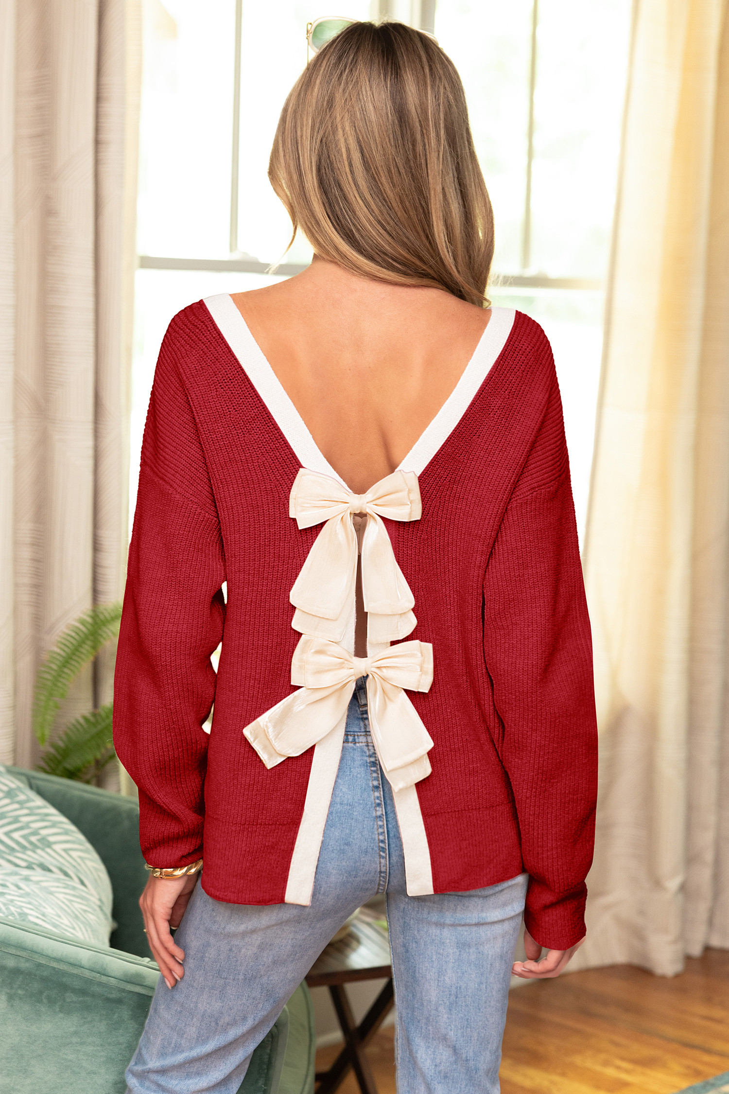 Warm & Bright Red Sweater | Cupshe US