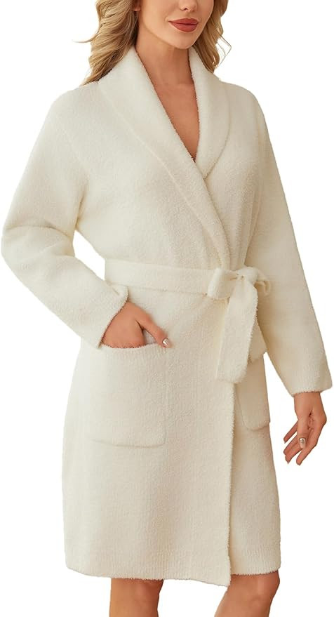 Snuggle Sac Ultra Soft Robes for Women with Pockets, Leopard Spa Robe Loungewear Towel Cozy Fluff... | Amazon (US)