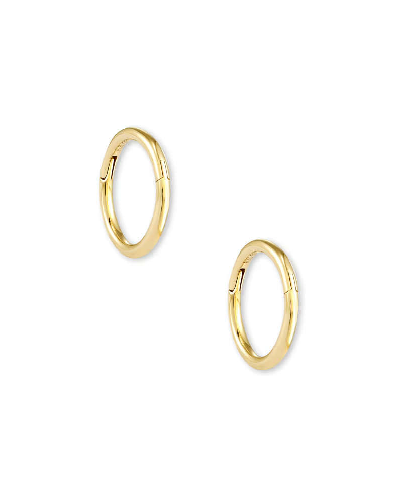 Gina Seamless Huggie Earrings in 14K Yellow Gold | Kendra Scott
