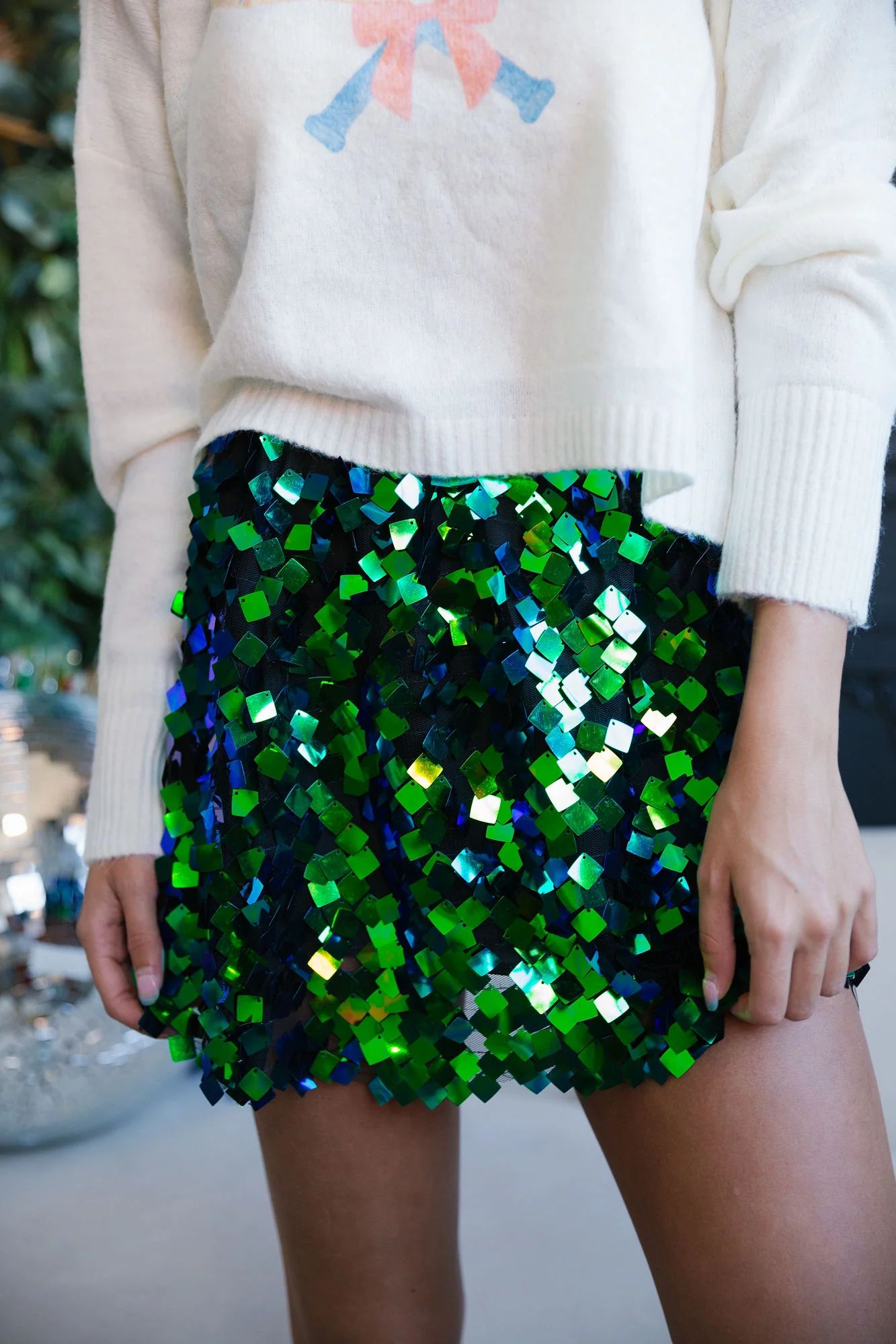 GROOVY TWO-TONE SEQUIN SKIRT | Judith March