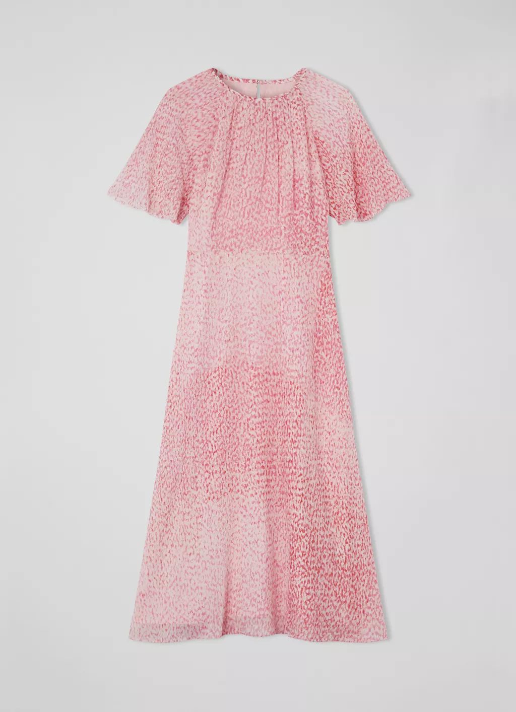 Elowen Pink Animal Print Midi Dress | L.K. Bennett (UK)