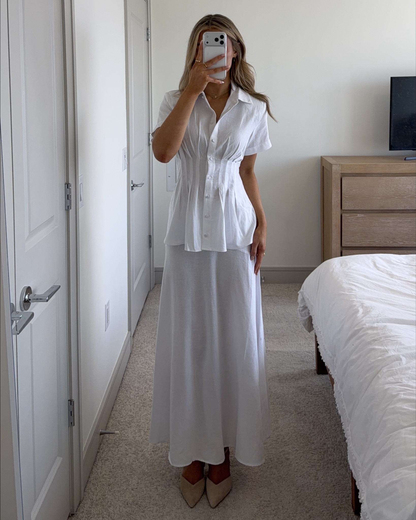 this white line set is perfect for in & out of the office this summer 🤍🌤️

#LTKWorkwear