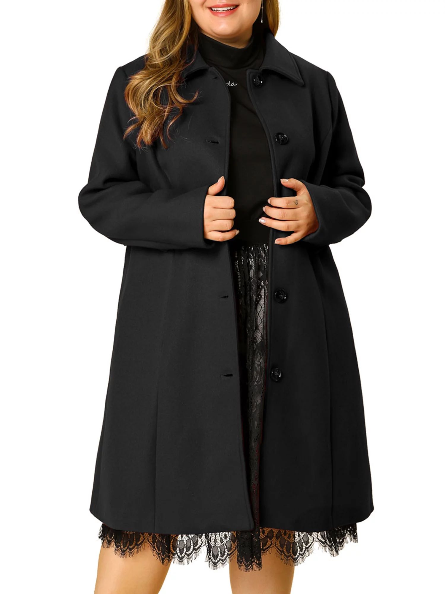 Women's Plus Size Coat Drawstring Long Sleeve Utility Jacket - Walmart.com | Walmart (US)