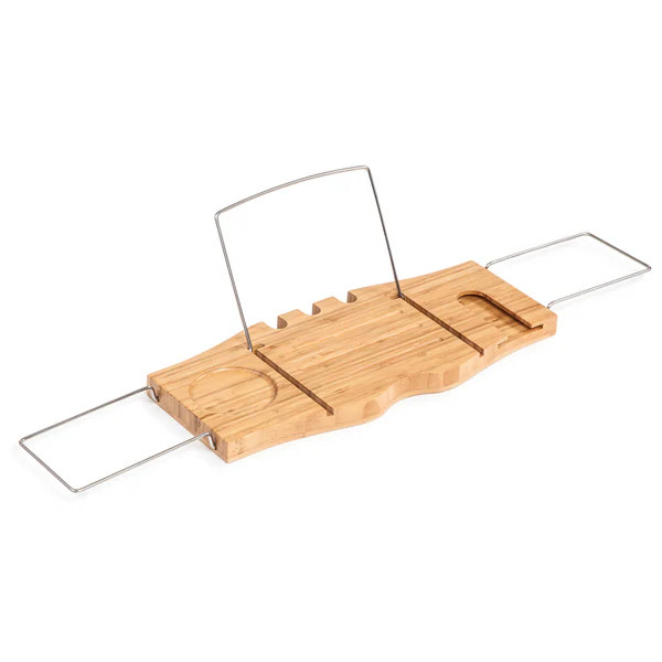 Trademark Innovations Bamboo Bathtub Tray and Caddy | Bed Bath & Beyond