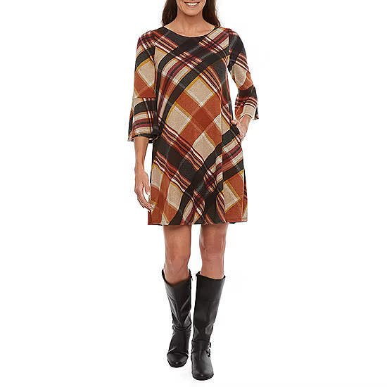 new!Jessica Howard 3/4 Sleeve Shift Dress | JCPenney