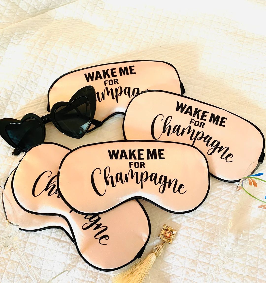 Champagne Party Sleep Mask  Great Bachelorette or Birthday - Etsy | Etsy (US)