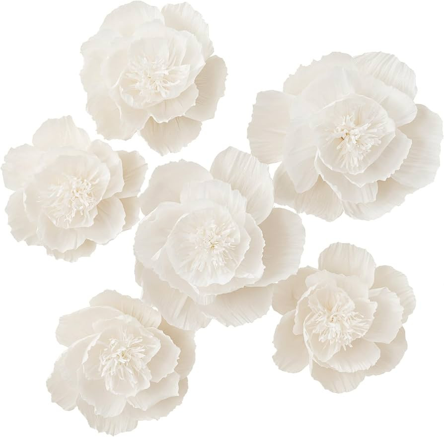 MEJOY Crepe Paper Flowers Decoration for Wall, Artificial Flowers for Wedding Decor,Flower Backdr... | Amazon (US)