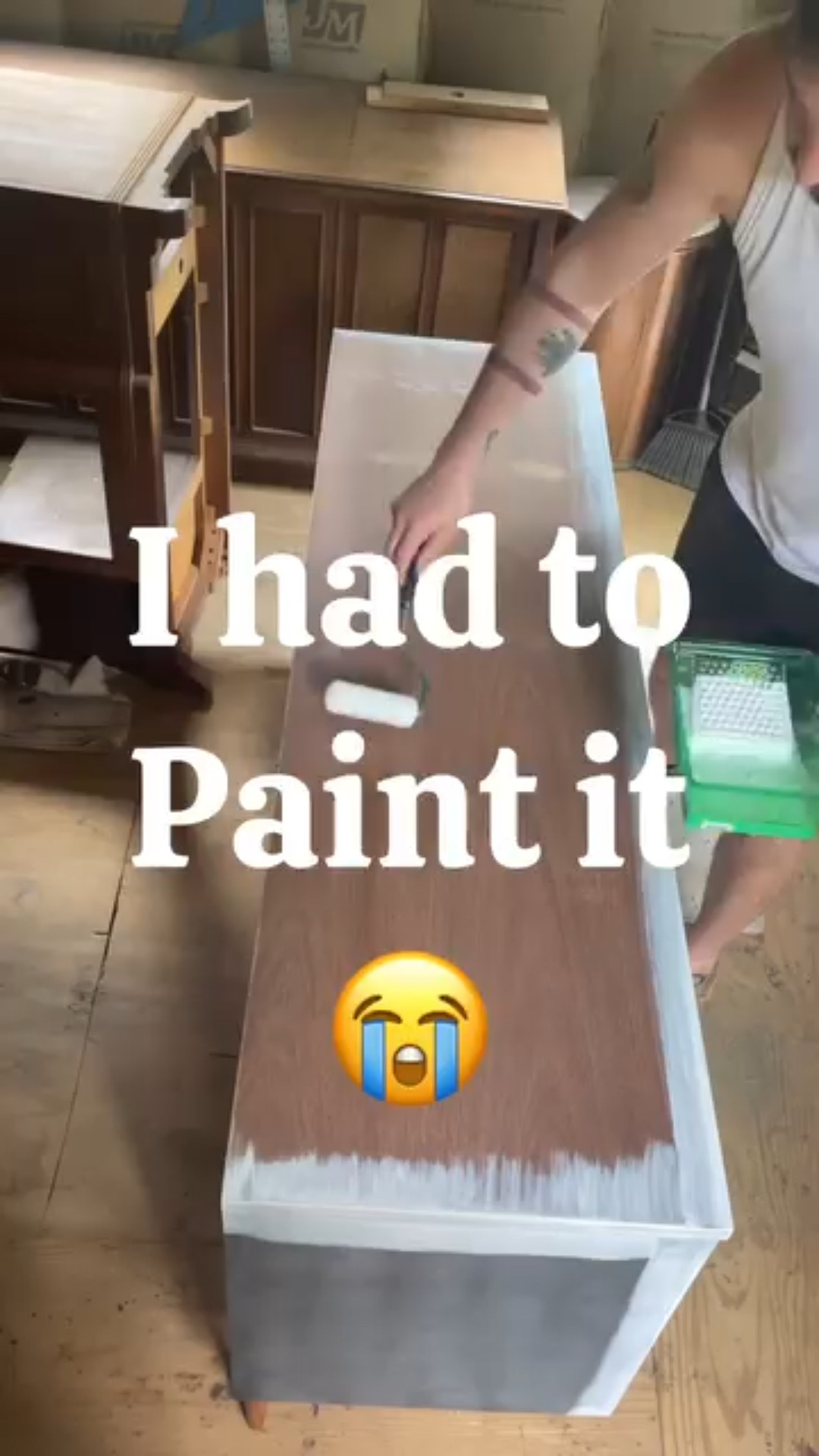 I NEVER paint wood…unless I have no choice 
.
.
.
#thrifted #vintage #diy #furnituremakeover