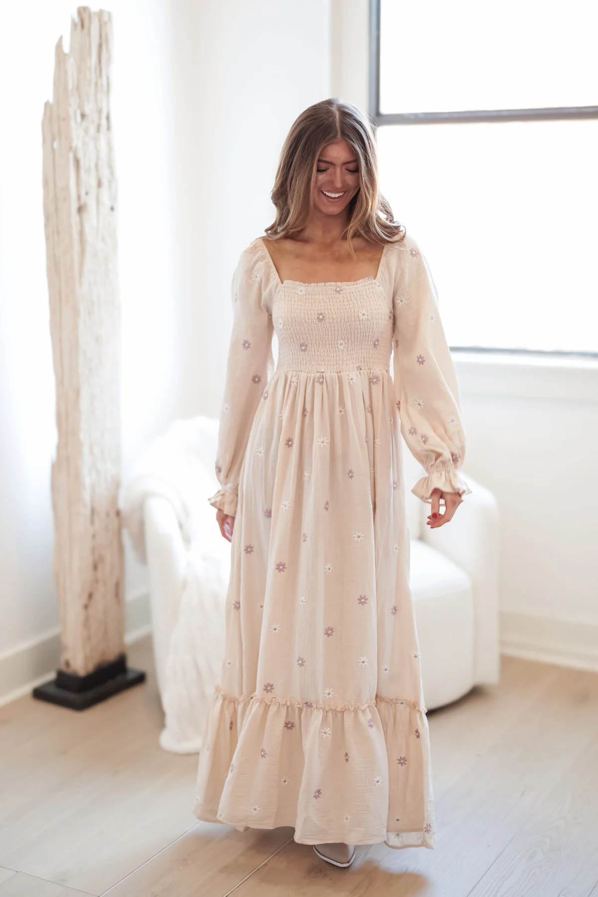 Brooke Dress - Cream | Landry Kate