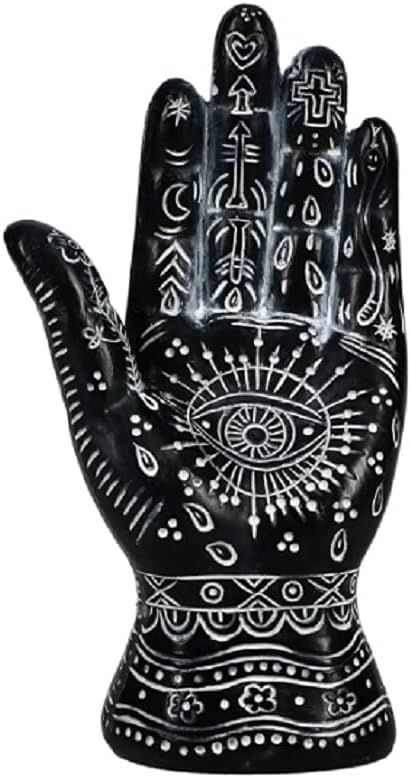 Black Astrology Spiritual Palm Hand Hamsa Evil Eye Guard Psychic Fortune Teller Palmistry Reading... | Amazon (US)