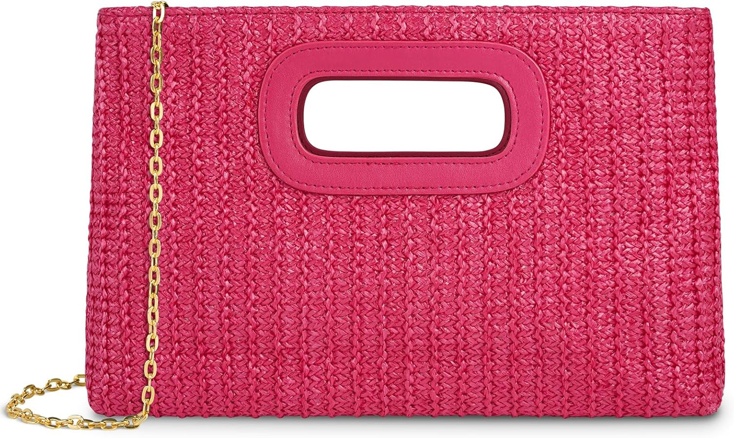 Straw Purse Top Handle Clutch Bag, Woven Beach Shoulder Crossbody Bag Raffia Handbag Raffia Summe... | Amazon (US)