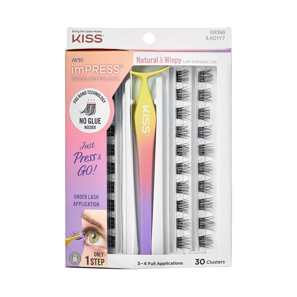 KISS Products imPRESS Press-On Falsies Eyelash Clusters Kit - Natural & Wispy - 31ct | Target