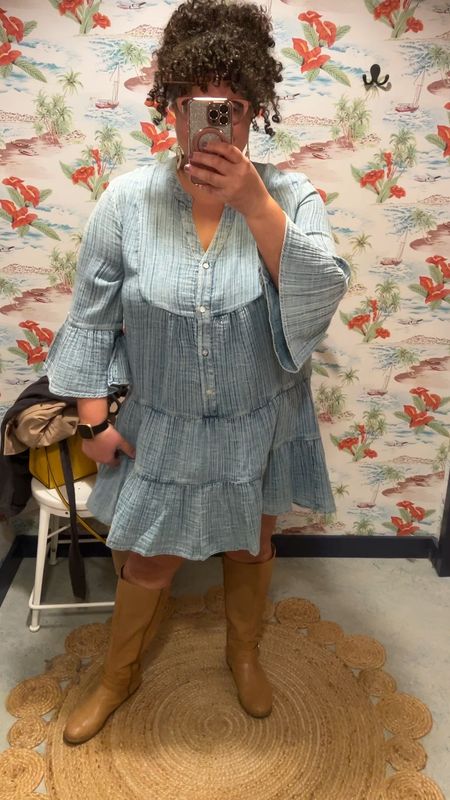 How much do we love this gauze swing dress? It gives the look of chambray but it’s not. It’s so cute! And nice and flowy without being too oversized. 

It comes in white too.

Do I need it??

#LTKSeasonal #LTKmidsize #LTKover40