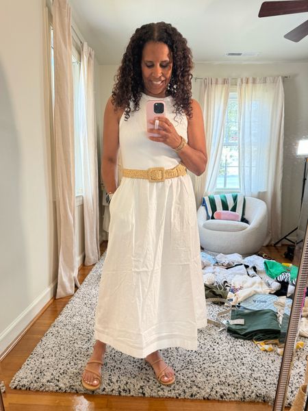 Ignore the packing mess, but not this dress. I am in my true size and she is roomy. This is a must dress for summer.☀️☀️
@macys @jcrew 
I alls love the pop with this raffia belt. She is soft and smooth. 

#LTKFindsUnder50 #LTKFindsUnder100 #LTKStyleTip