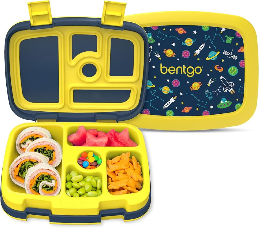 Bentgo Kids Prints Leak-Proof, 5-Compartment Bento-Style Kids Lunch Box - Ideal Portion Sizes for... | Amazon (US)