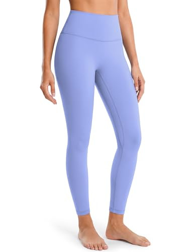 Colorfulkoala Dreamlux No Front Seam Leggings for Women 25" Inseam, High Waisted Buttery Soft 7/8 Yoga Pants (S, Jacaranda Purple) | Amazon (US)