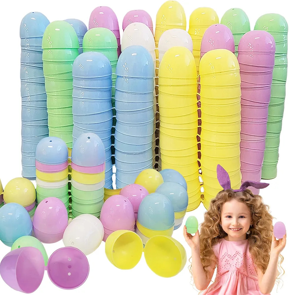 The Dreidel Company Fillable Easter Eggs, Pastel Colorful Bright Plastic Easter Eggs with Hinge, ... | Amazon (US)