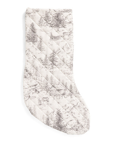 Lodge Toile Stocking | TJ Maxx