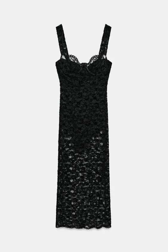 LACE MIDI DRESS | Zara US