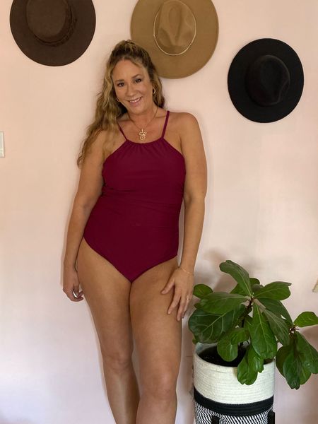 Looking for the most flattering one piece swimsuit?? Here it is! Full booty coverage, ruching on the sides, cute halter neck, and the fit is perfection! 

#LTKswim #LTKunder50 #LTKtravel