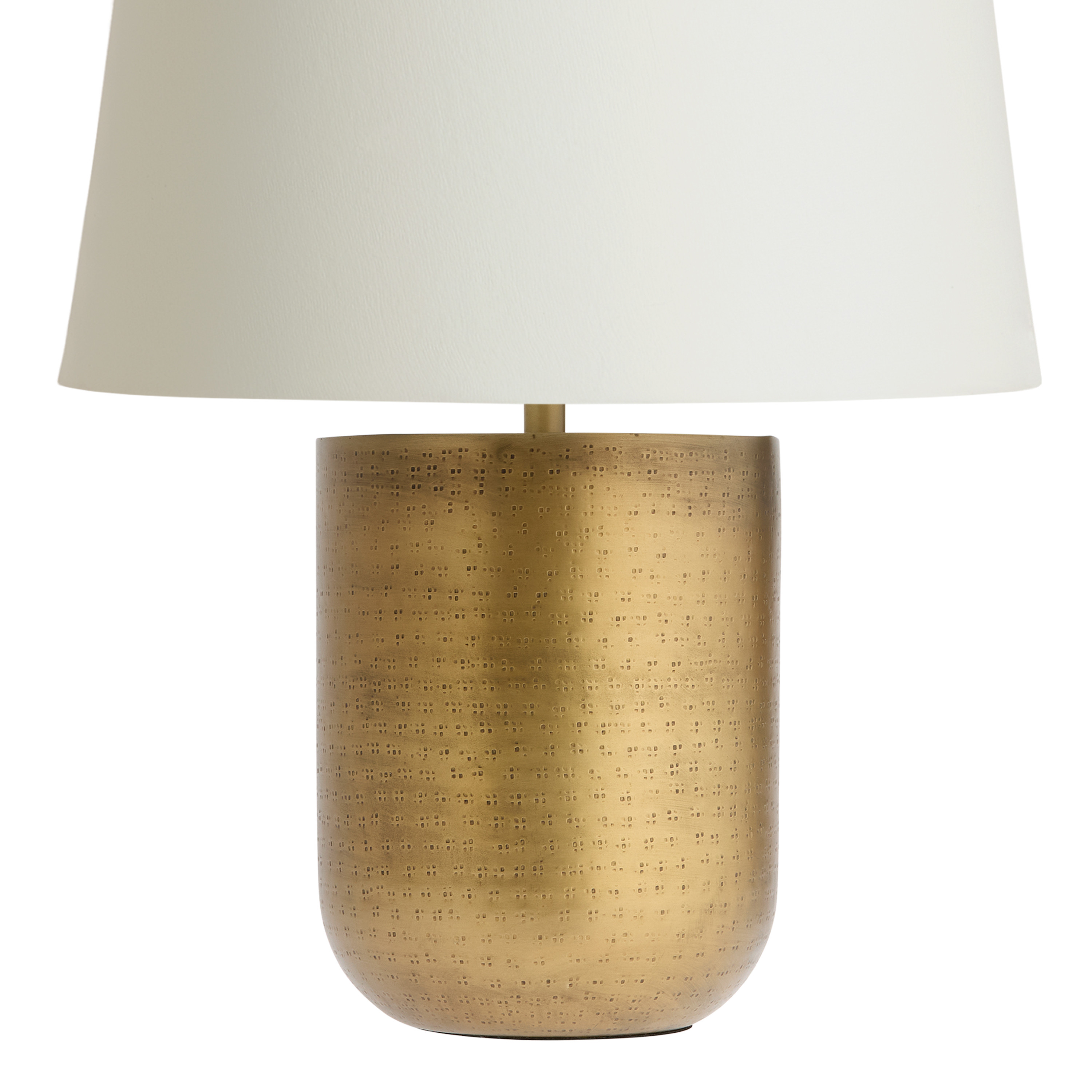 Sharif Gold Metal Hand Hammered Geo Table Lamp Base | World Market